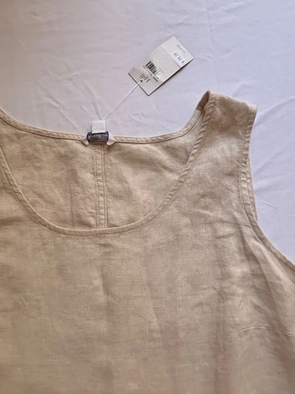 J. Jill Linen Scoop-Neck Floral Sleeveless Top in Natural Beige Women’s XLP NEW - Picture 5 of 11